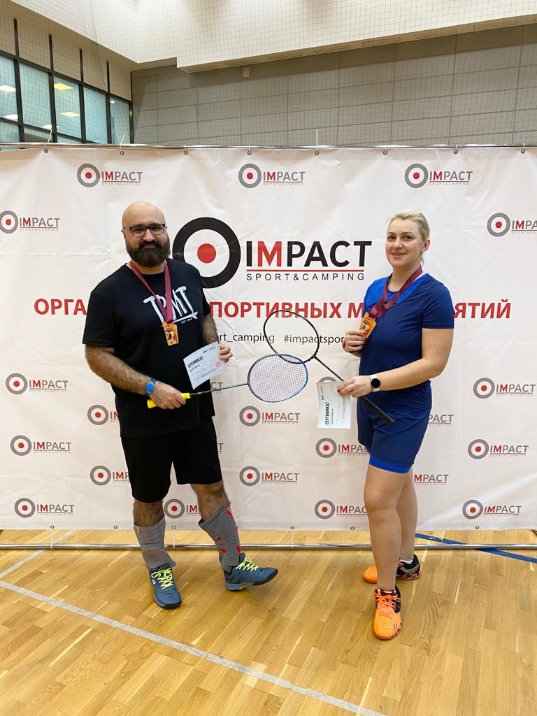 Призёры Impact XDF - бадминтон фото