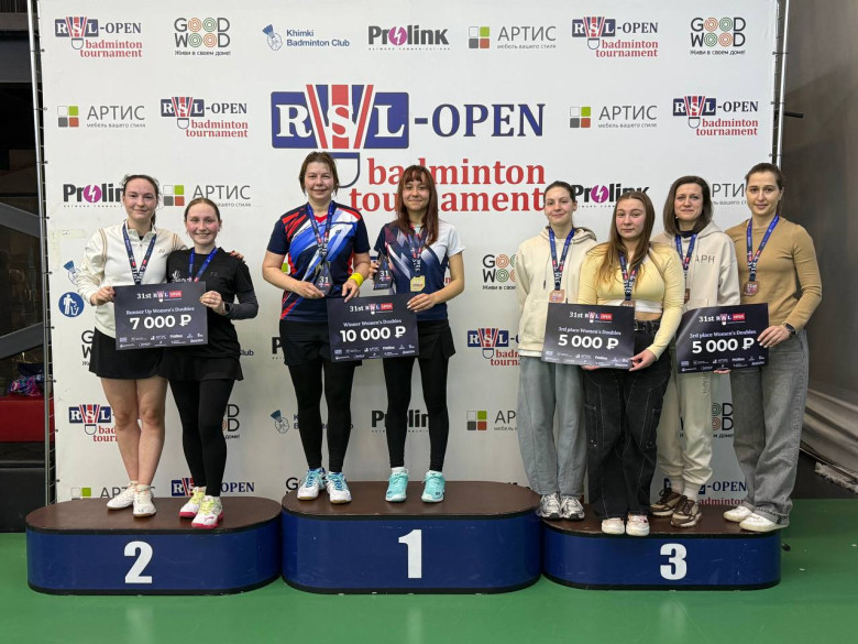 Призёры RSL Open WDC - бадминтон фото