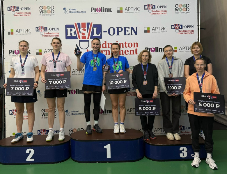 Призёры RSL Open WDA - бадминтон фото
