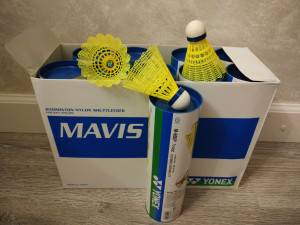 Yonex Mavis 600 (middle), синий ободок. 