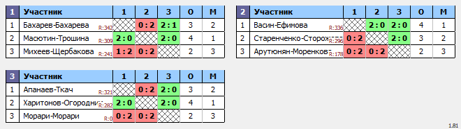 результаты турнира Фестиваль микстов в NATEN