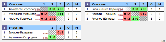 результаты турнира Фестиваль микстов в NATEN