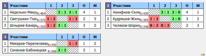 результаты турнира Фестиваль микстов в NATEN